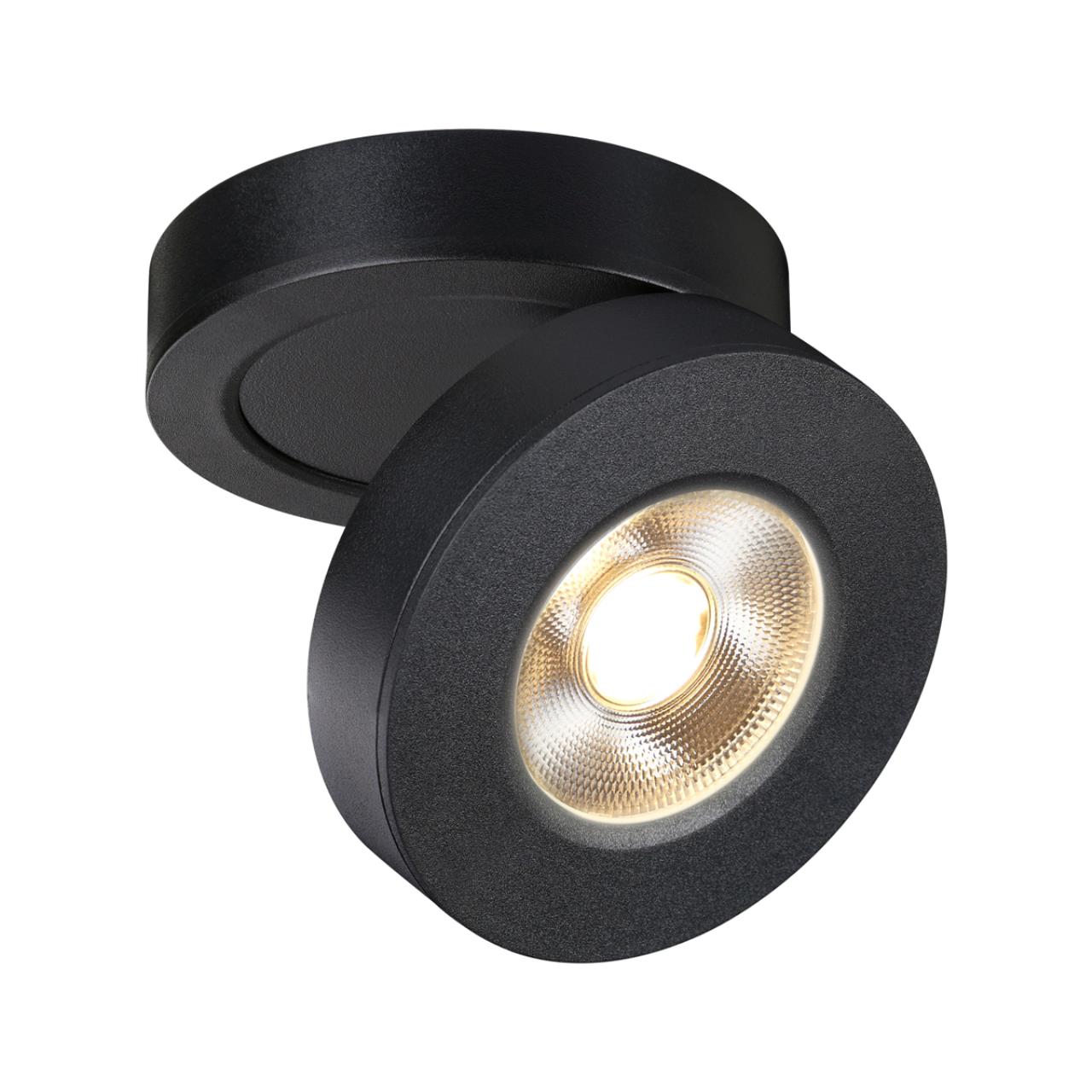 Светильник накладной/встраиваемый светодиодный NOVOTECH OVER GRODA черный LED*1 5W 3000К плафон черный
