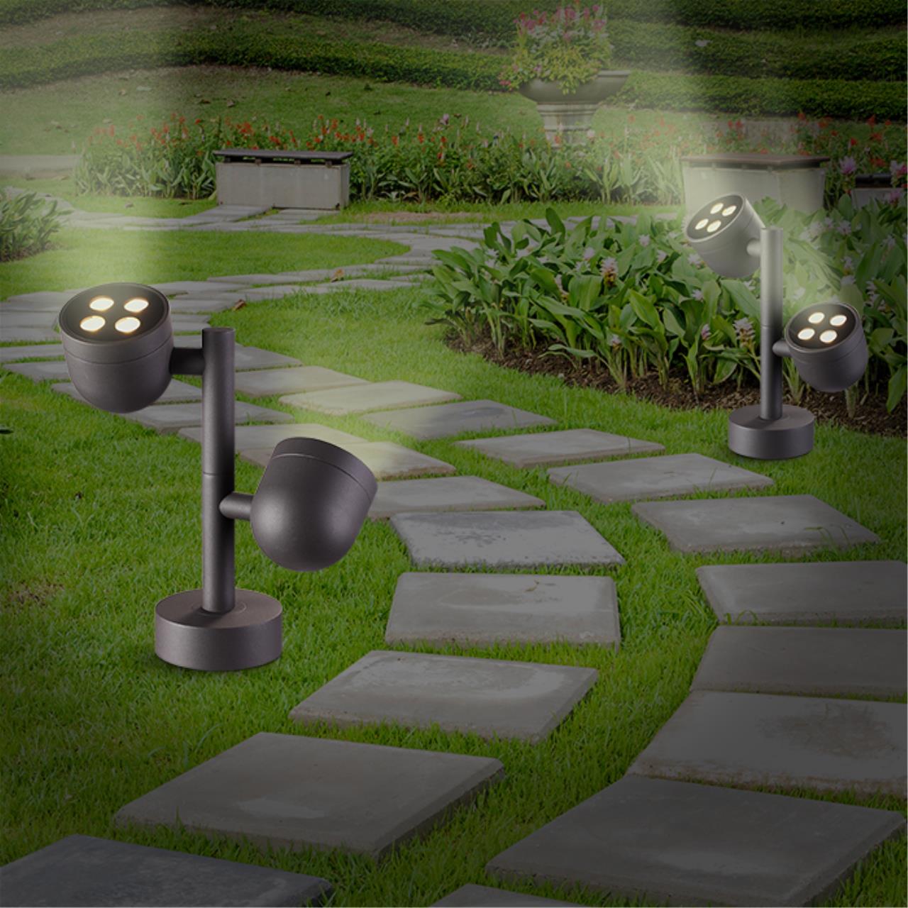 Ландшафтный светильник NOVOTECH STREET GALEATI серый LED*2 20W 3000К 300 мм