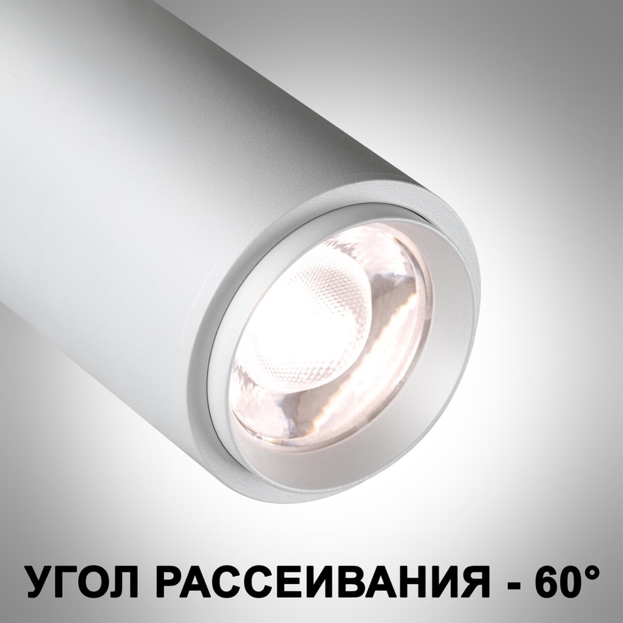 Трековый светильник для низковольтного шинопровода с переключателем цветовой температуры и мощности NOVOTECH SHINO FLUM белый
