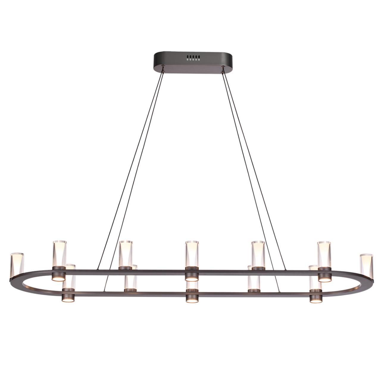 Подвесной светильник ODEON LIGHT HIGHTECH DEFANCE черный, серый LED*12 69W