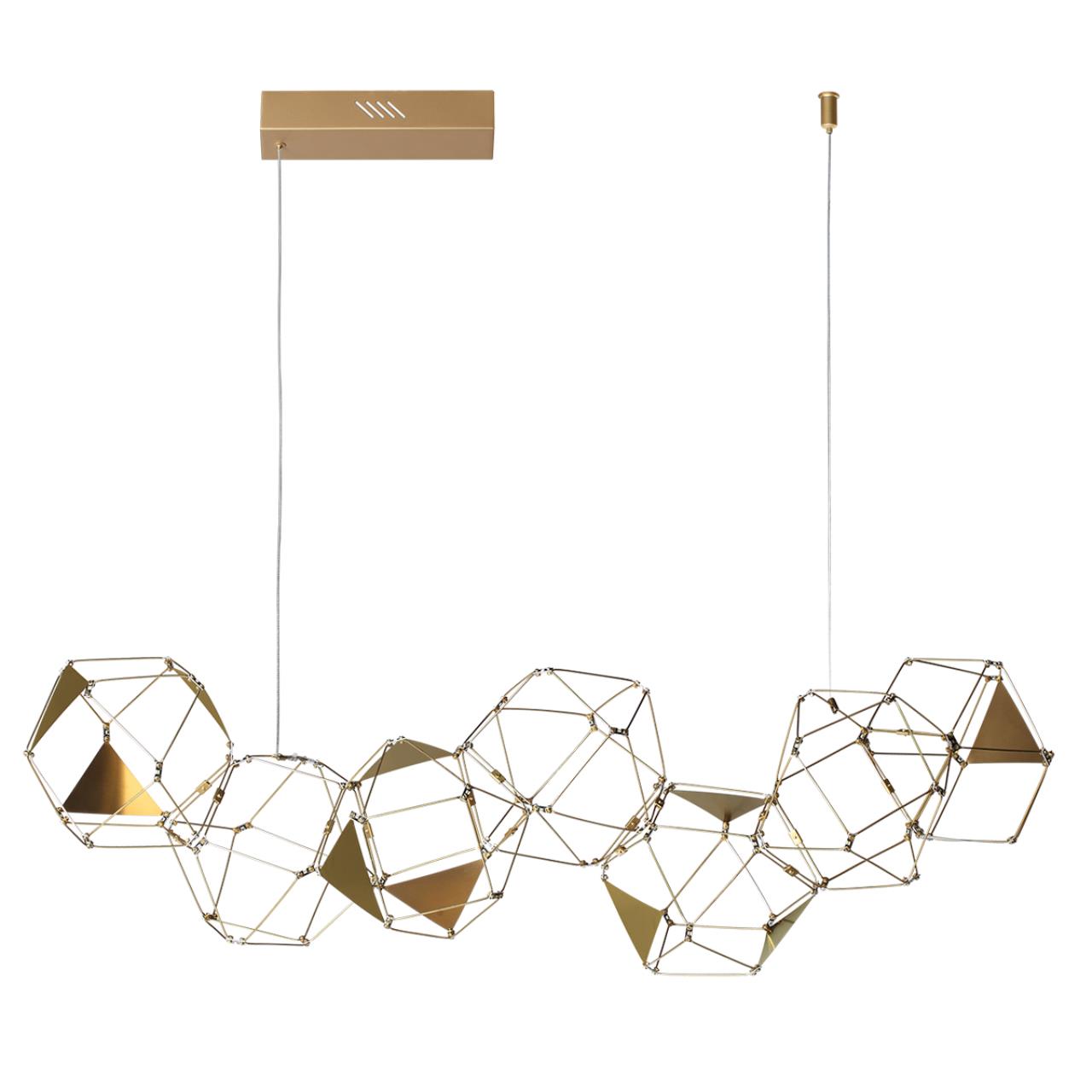 Люстра линейная ODEON LIGHT L-VISION TRELLIS античная бронза, латунь LED*1 32W