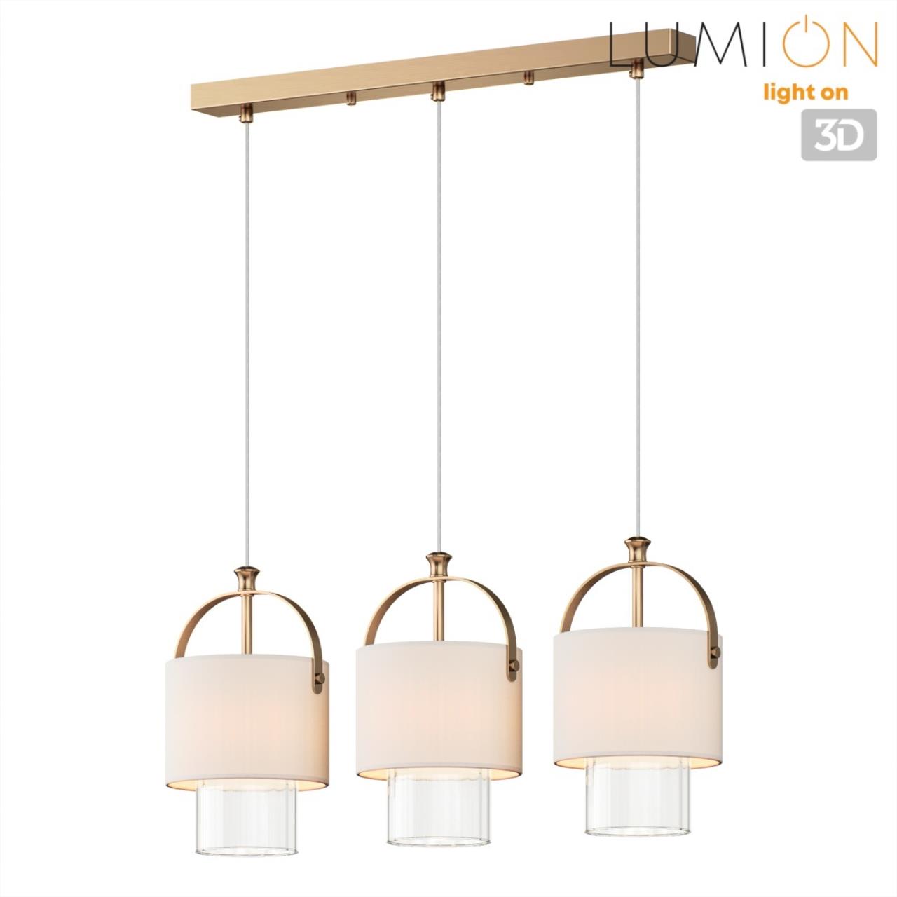 Подвес LUMION MODERNI JANE латунь E14*3 10W плафон белый
