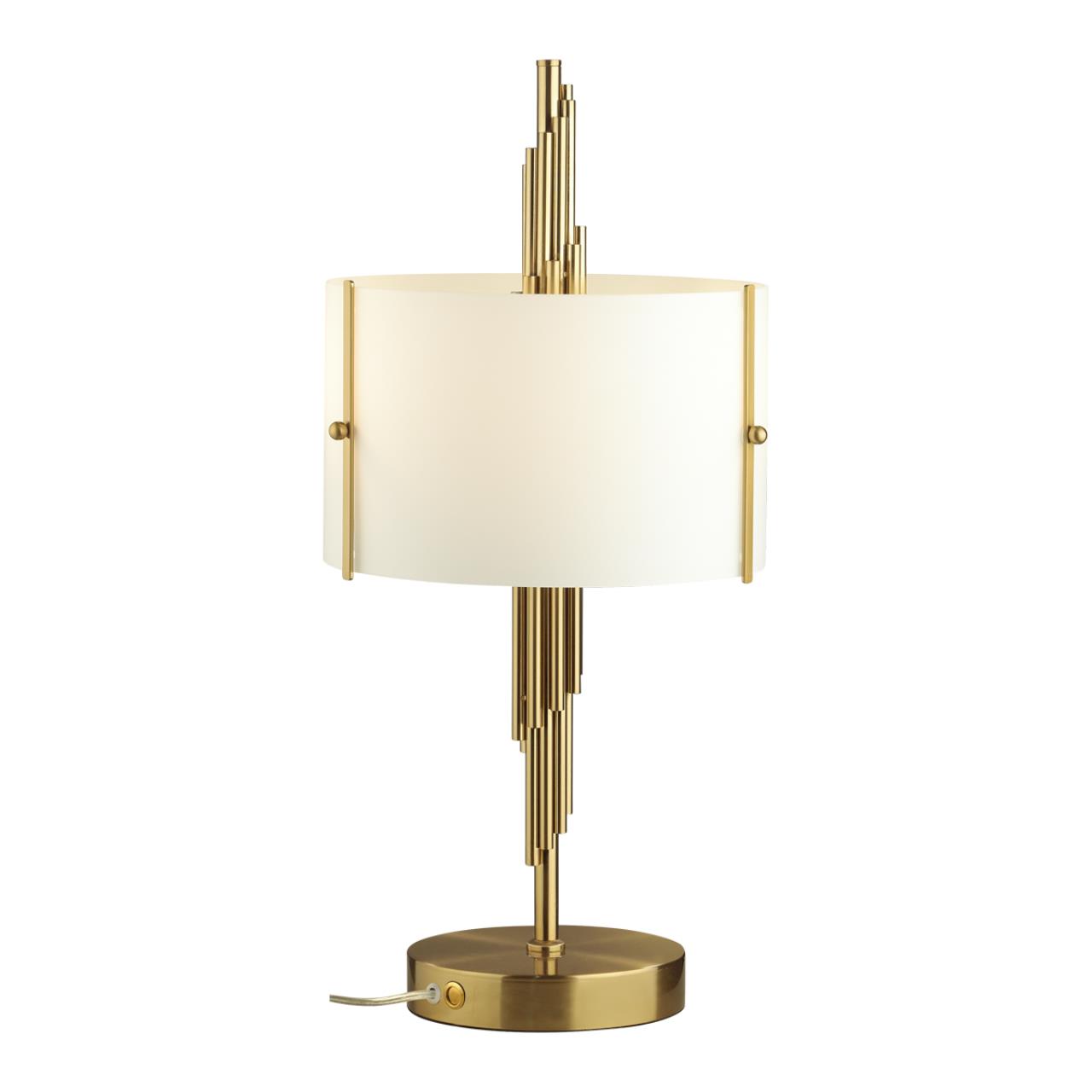 Настольная лампа ODEON LIGHT EXCLUSIVE MODERN Margaret бронзовый E27*2 10W плафон белый