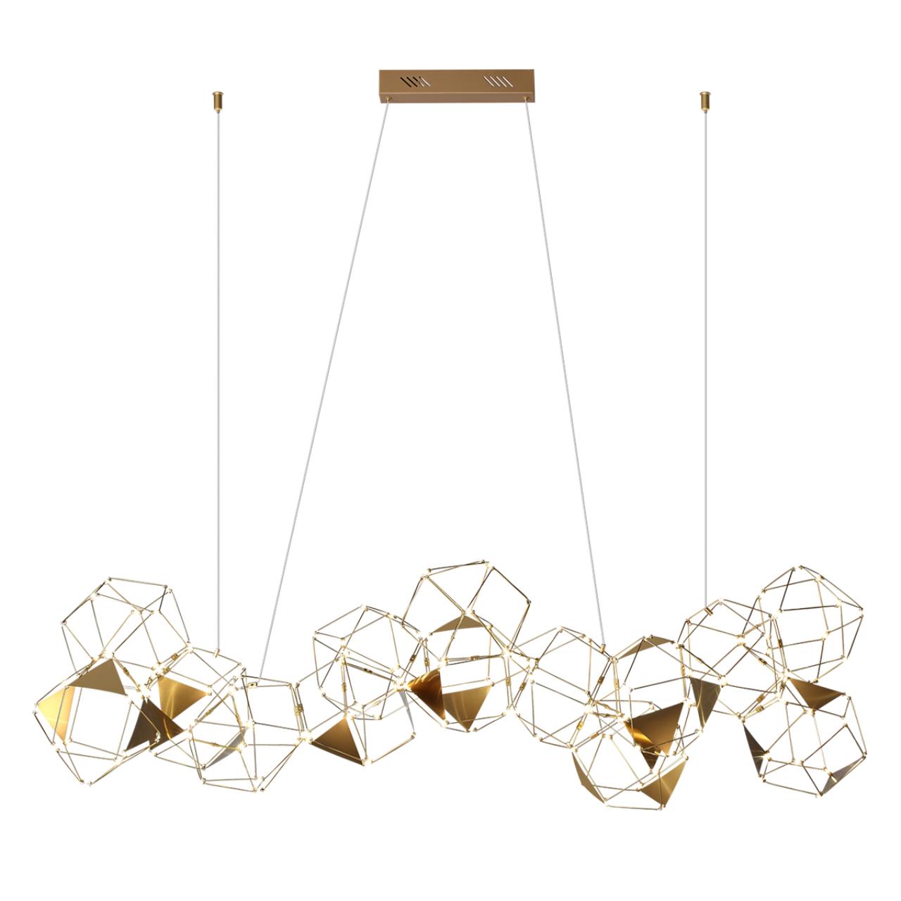 Люстра линейная ODEON LIGHT L-VISION TRELLIS античная бронза, латунь LED*1 64W