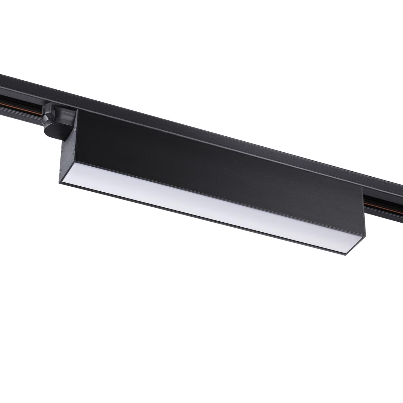 Светильник трековый однофазный трехжильный светодиодный NOVOTECH PORT ITER черный LED*1 18W 4000К плафон черный