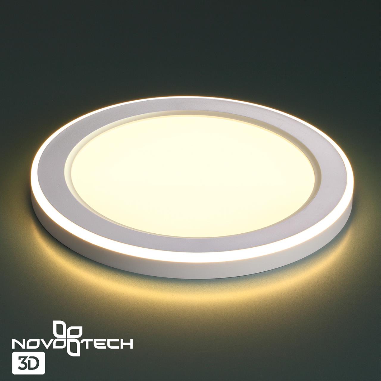 Светильник встраиваемый светодиодный (три сценария работы) NOVOTECH SPOT SPAN белый LED*1 12W+4W 3000К