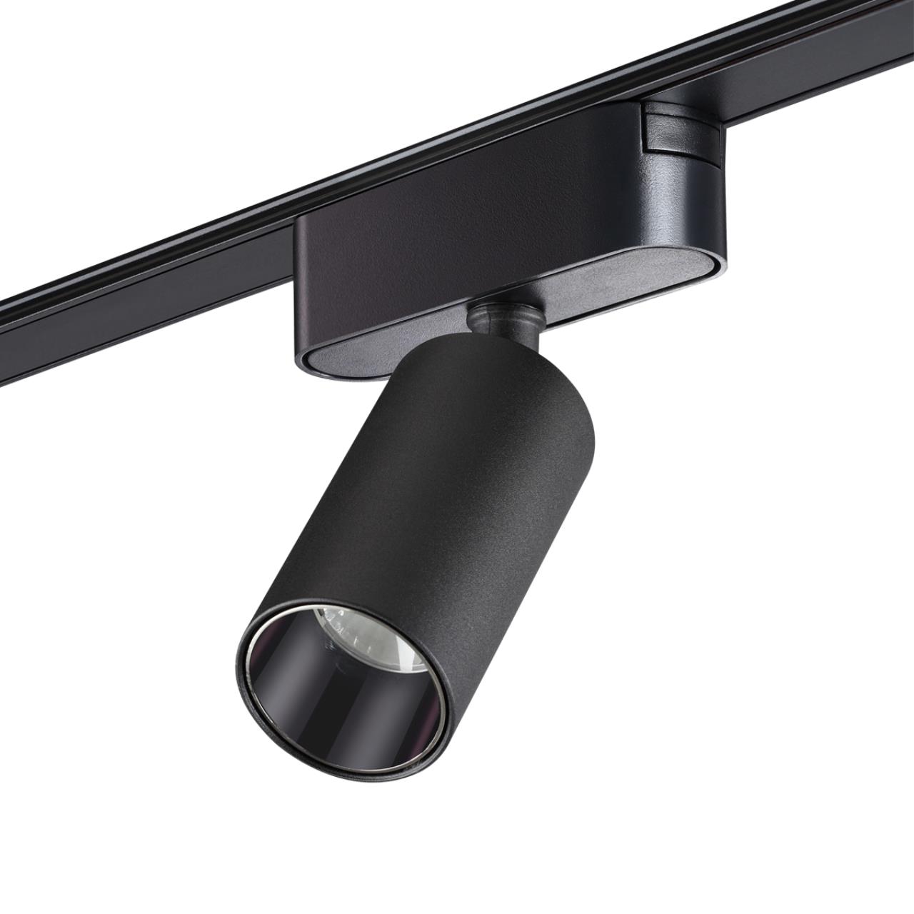 Трековый светильник для низковольтного шинопровода NOVOTECH SHINO SMAL черный LED*1 12W 4000К 115/130 мм