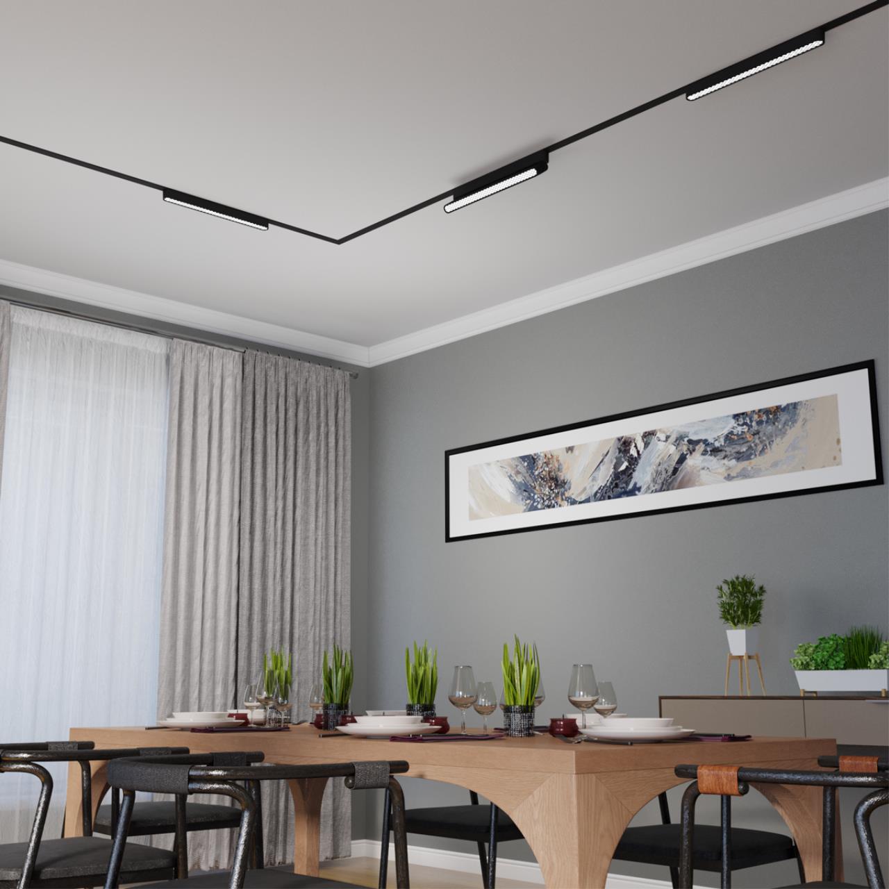 Трековый светильник для низковольтного шинопровода NOVOTECH SHINO SMAL черный LED*1 18W 4000К