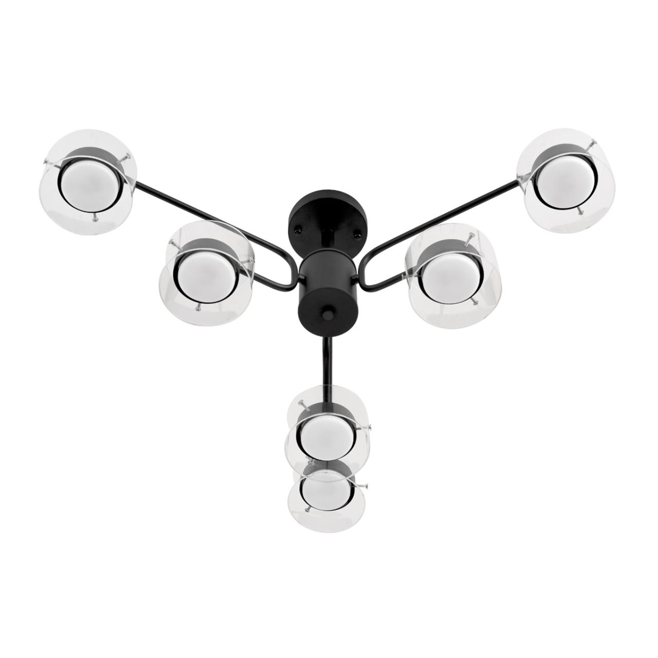 Светильник потолочный LUMION COMFI NATALINA черный GX53*6 10W