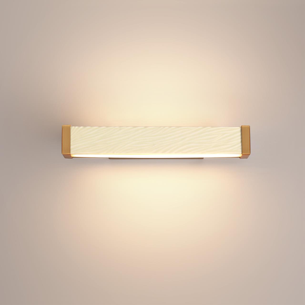 Настенный светильник с выкл. ODEON LIGHT EXCLUSIVE L-VISION RIVIERA латунь LED*1 10W 2000/3000/4000К плафон белый