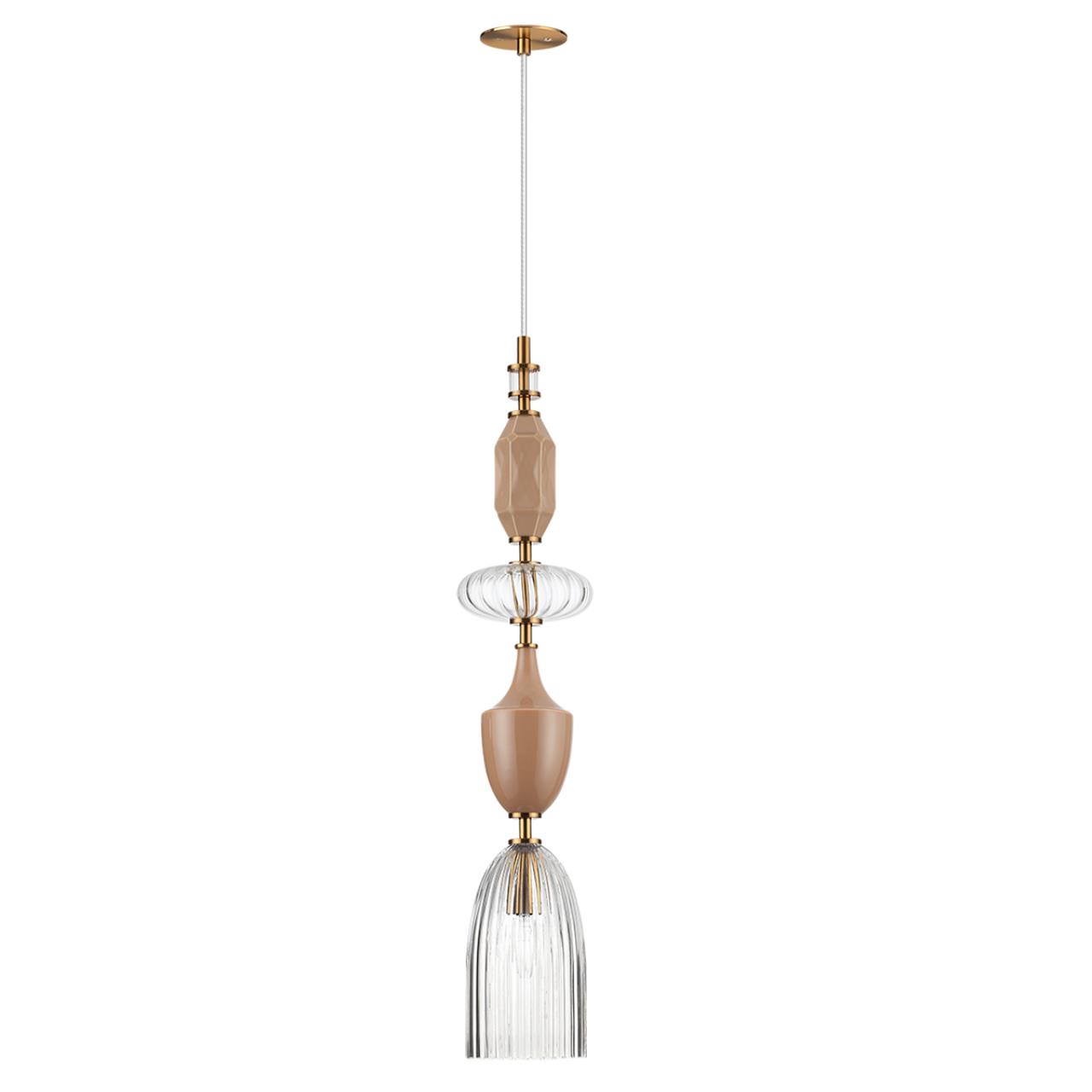Подвес ODEON LIGHT EXCLUSIVE MODERN TERRA античная бронза, латунь E14*1 10W плафон 120 мм