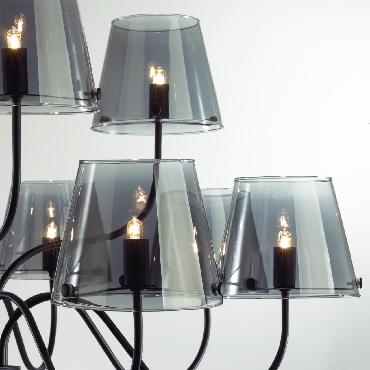 Люстра на штанге LUMION MODERNI SMOKY черный G9*12 10W