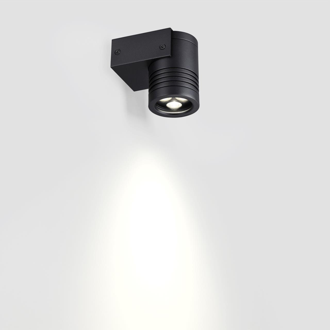 Уличный фасадный светильник ODEON LIGHT NATURE STIMA черный LED*1 6W 4000К плафон черный