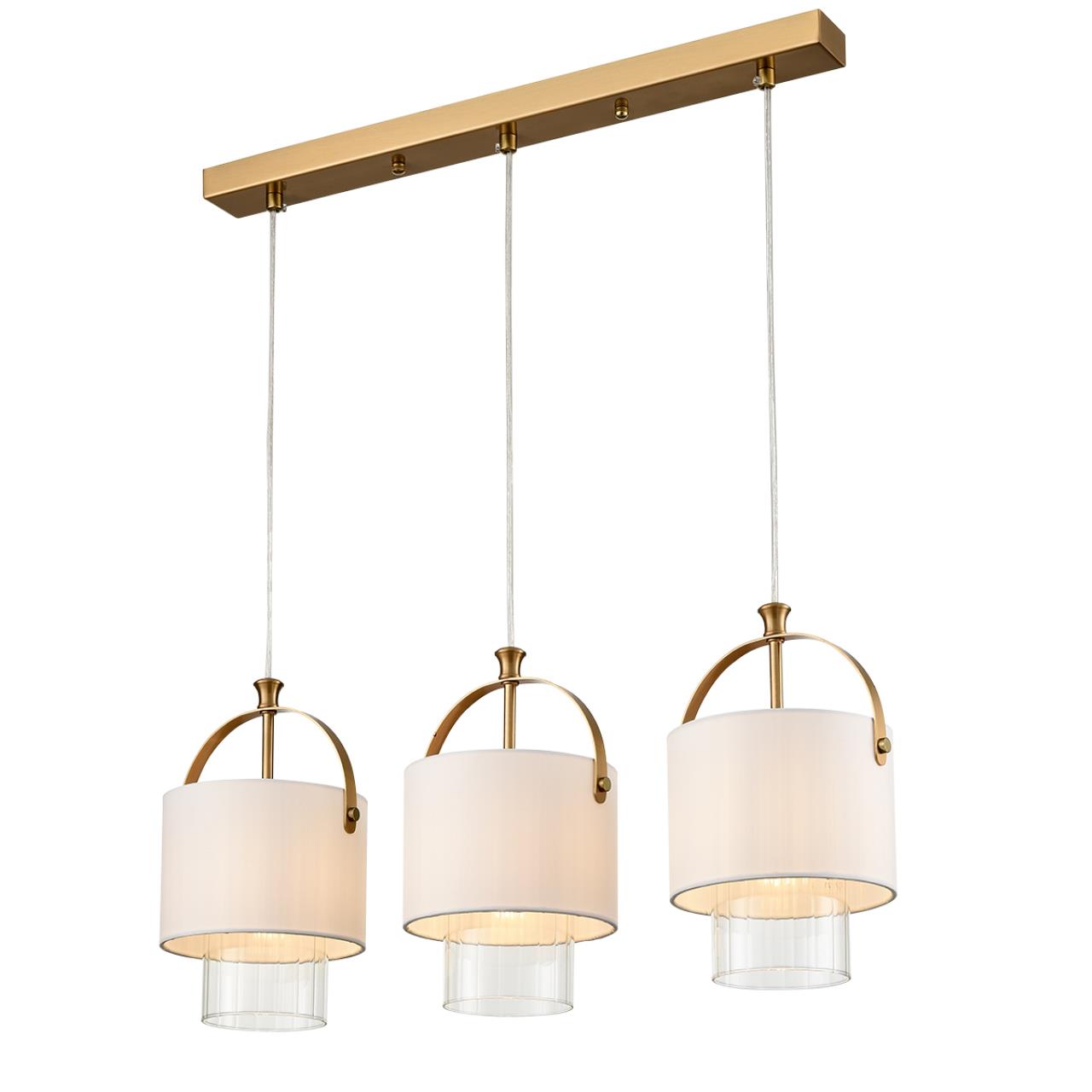 Подвес LUMION MODERNI JANE латунь E14*3 10W плафон белый
