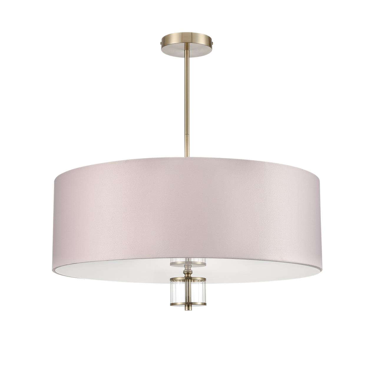 Люстра на штанге LUMION MODERNI DAMONA латунь E14*7 10W плафон бежевый