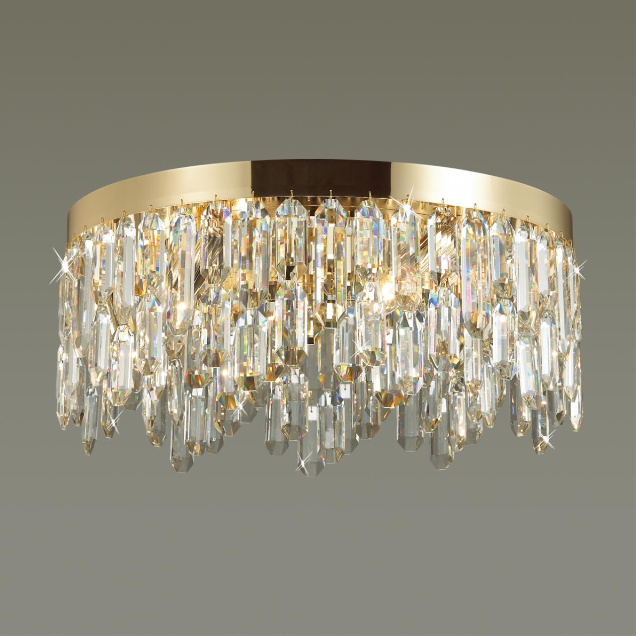 Люстра ODEON LIGHT HALL DAKISA золотой E14*6 10W  потолочная
