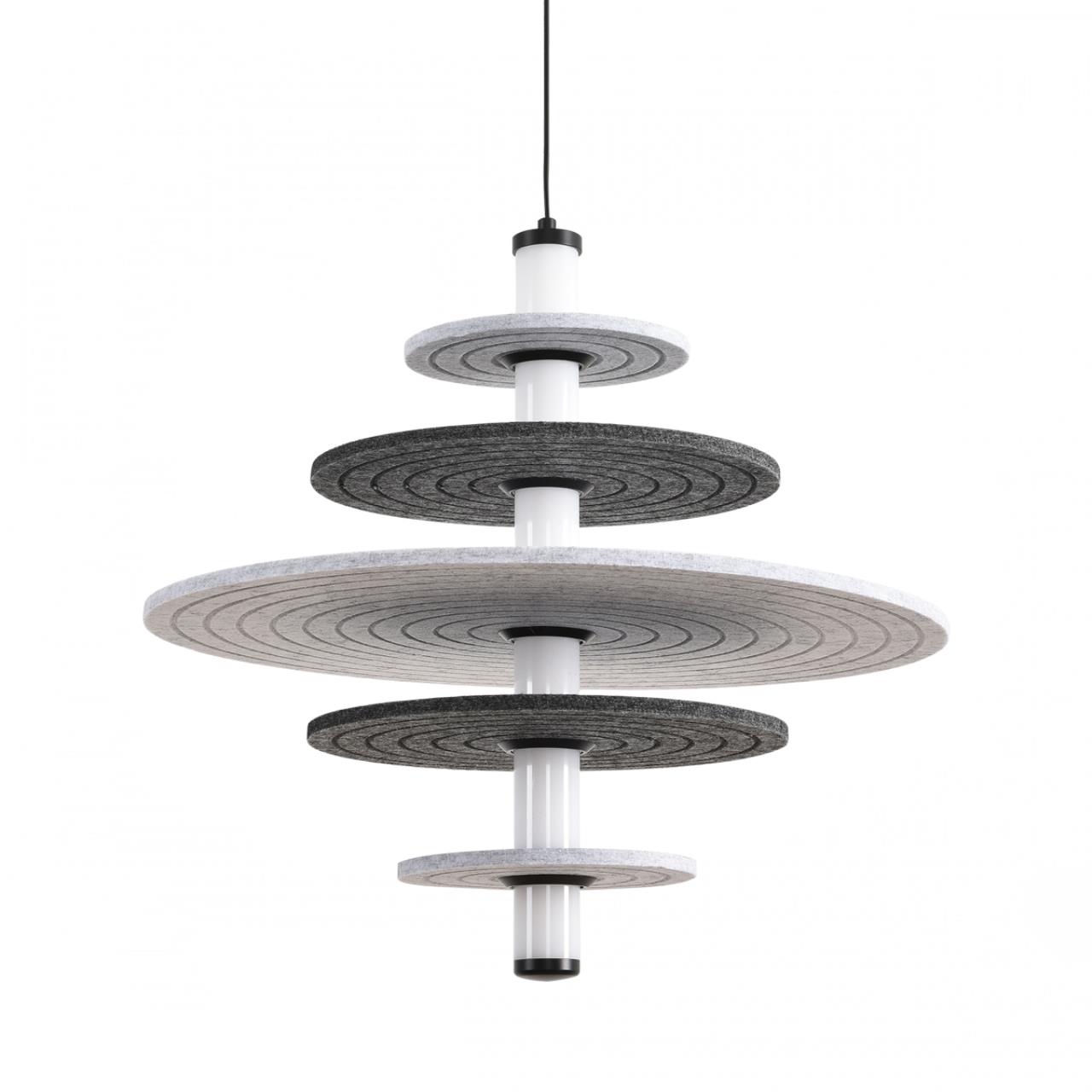 Подвес LUMION LEDIO FELTA черный LED*1 14W 3000К плафон серый