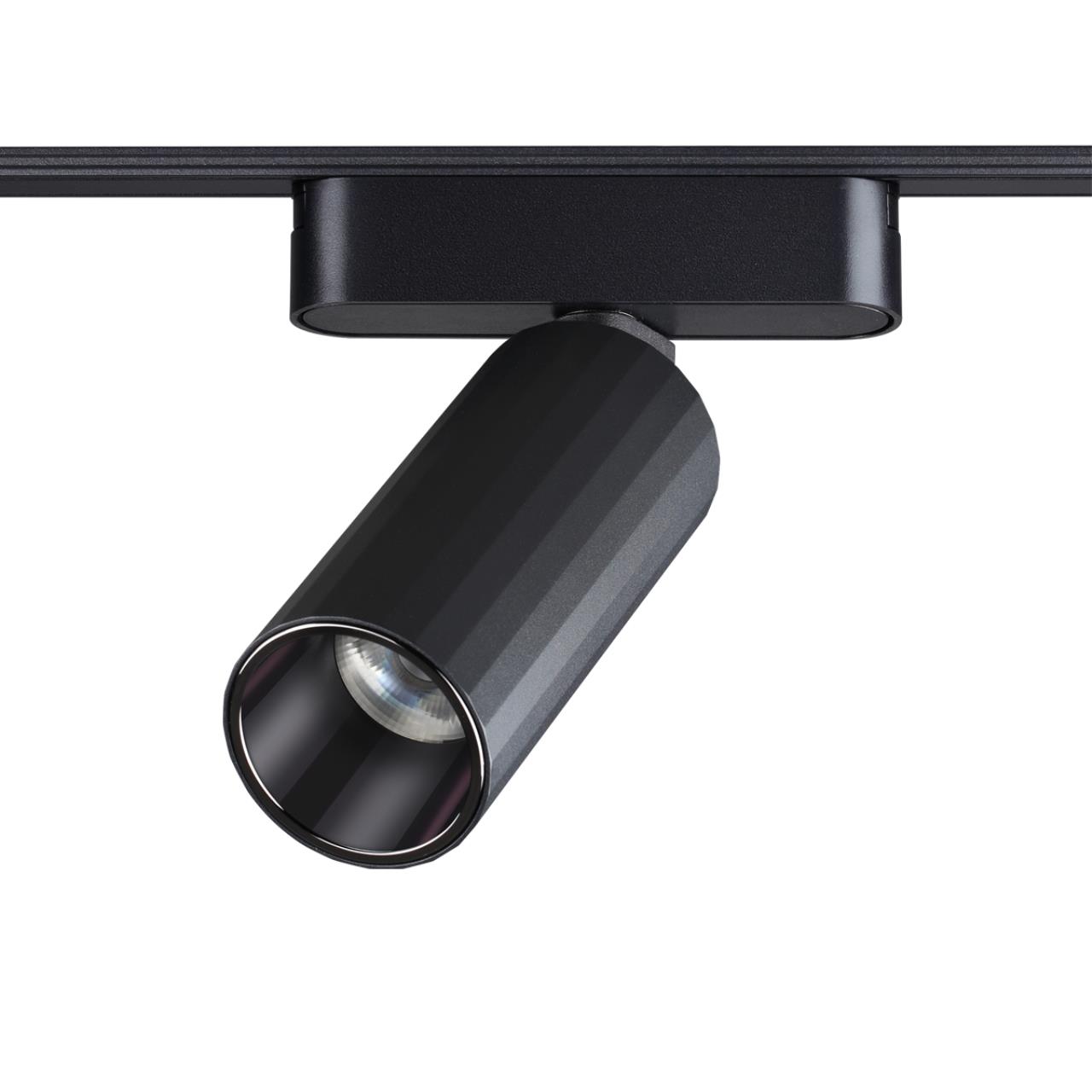 Трековый светильник для низковольтного шинопровода NOVOTECH SHINO SMAL черный LED*1 12W 3000К плафон черный