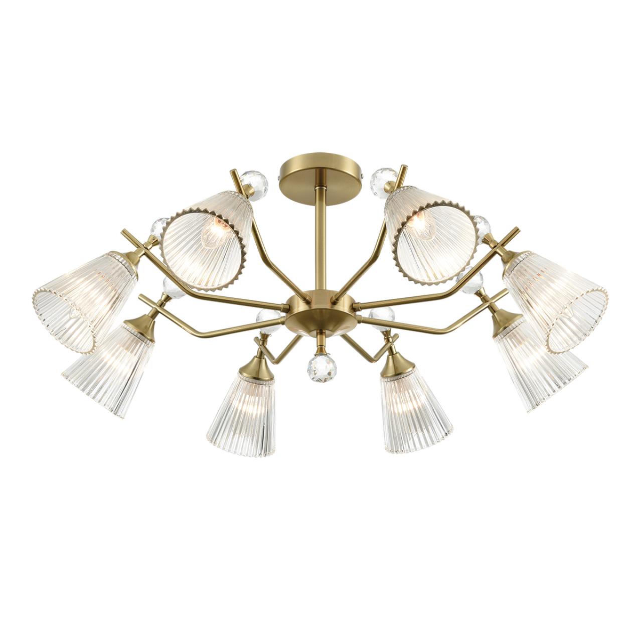 Люстра потолочная LUMION CLASSI AURICA латунь E14*8 10W