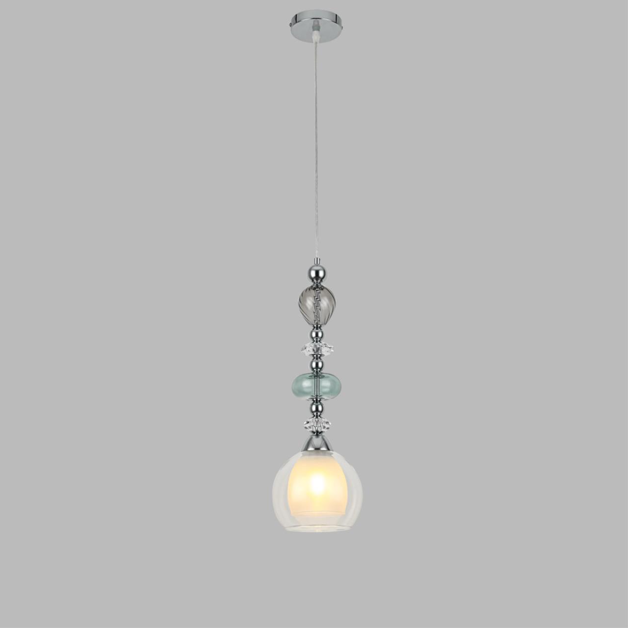 Подвес LUMION MODERNI GANNA хром E27*1 10W плафон белый