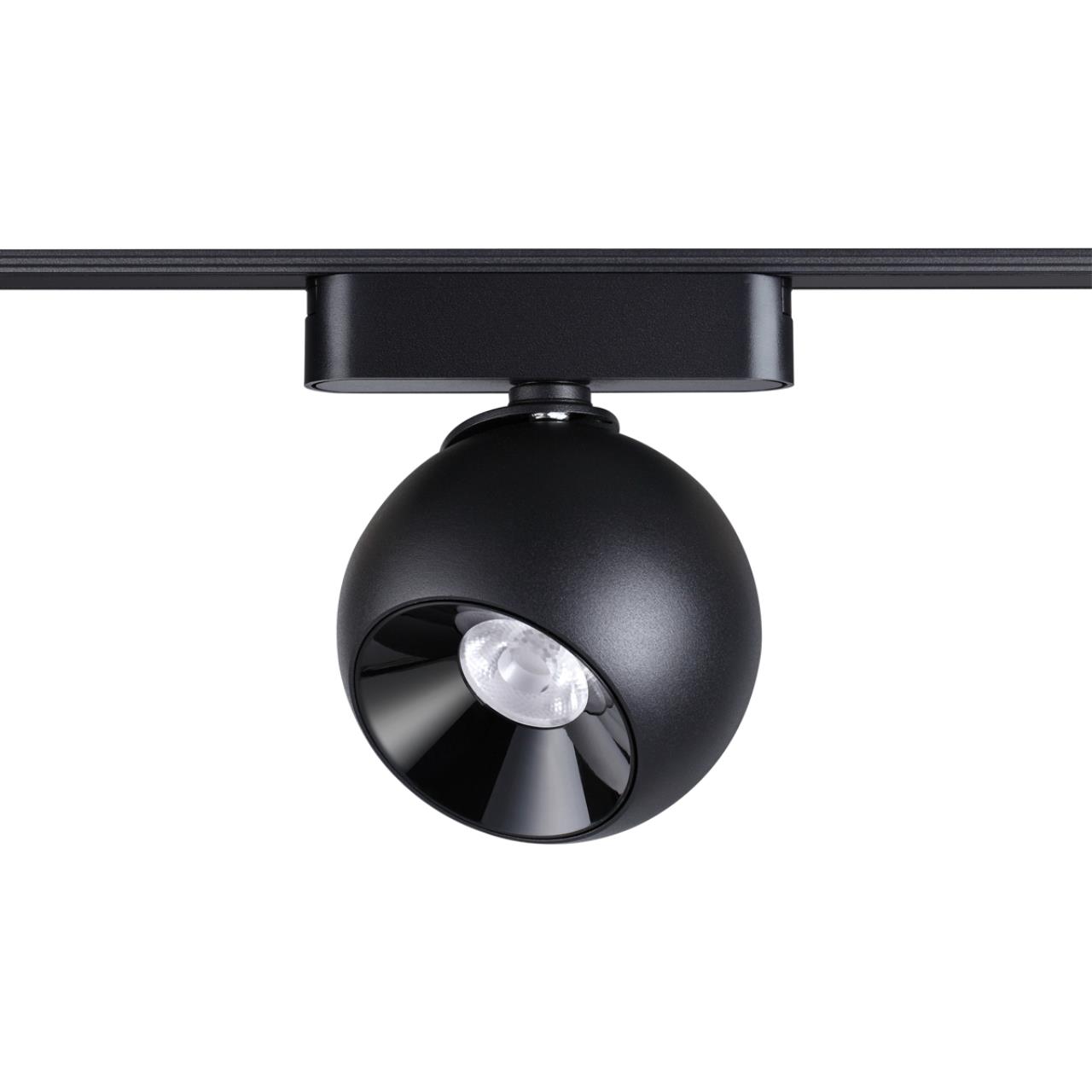 Трековый светильник для низковольтного шинопровода NOVOTECH SHINO SMAL черный LED*1 12W 3000К 99/111 мм