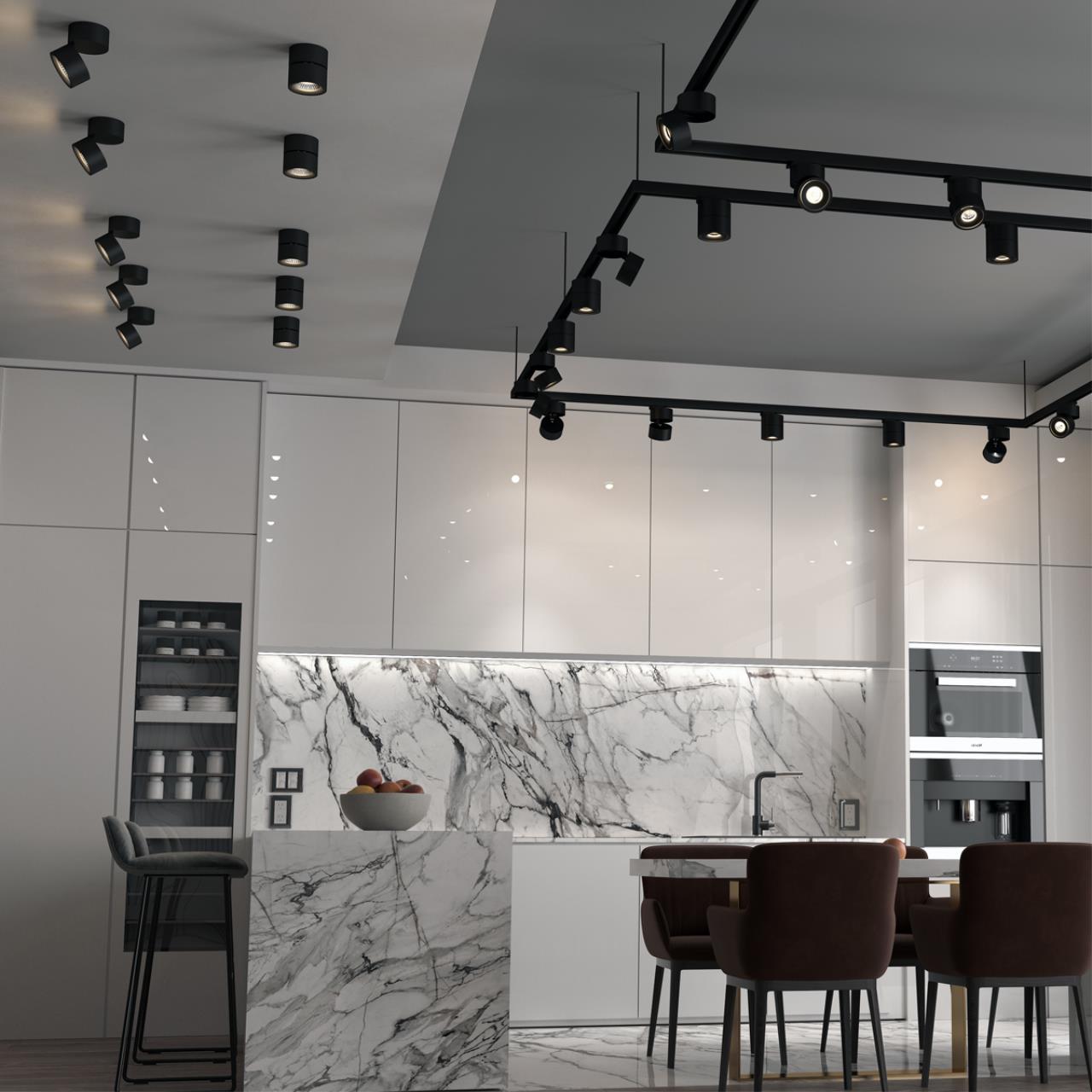 Светильник накладной светодиодный NOVOTECH OVER GRODA черный LED 15W