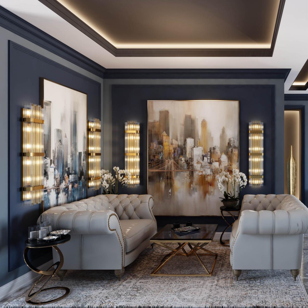 Настенный светильник ODEON LIGHT EXCLUSIVE HALL EMPIRE золотой E14*4 10W  810 мм