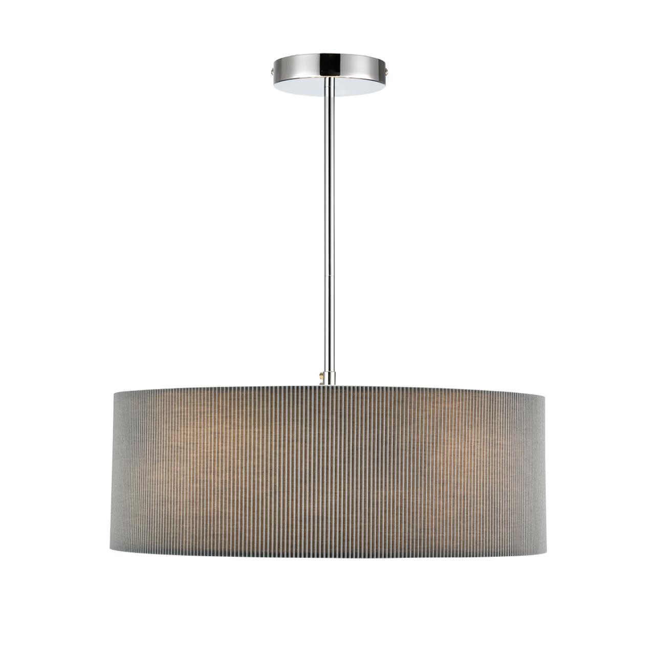 Люстра на штанге LUMION MODERNI ZIGRISA хром E14*5 10W плафон серый