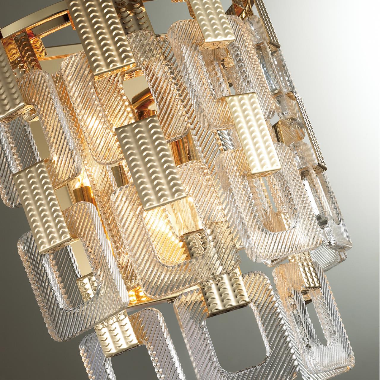 4989/2W HALL ODL22 553 золотой/стекло Бра E14 2*40W BUCKLE