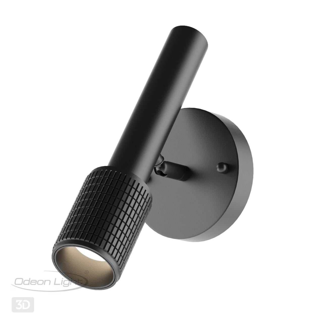 Бра с выключателем ODEON LIGHT HIGHTECH MEHARI черный