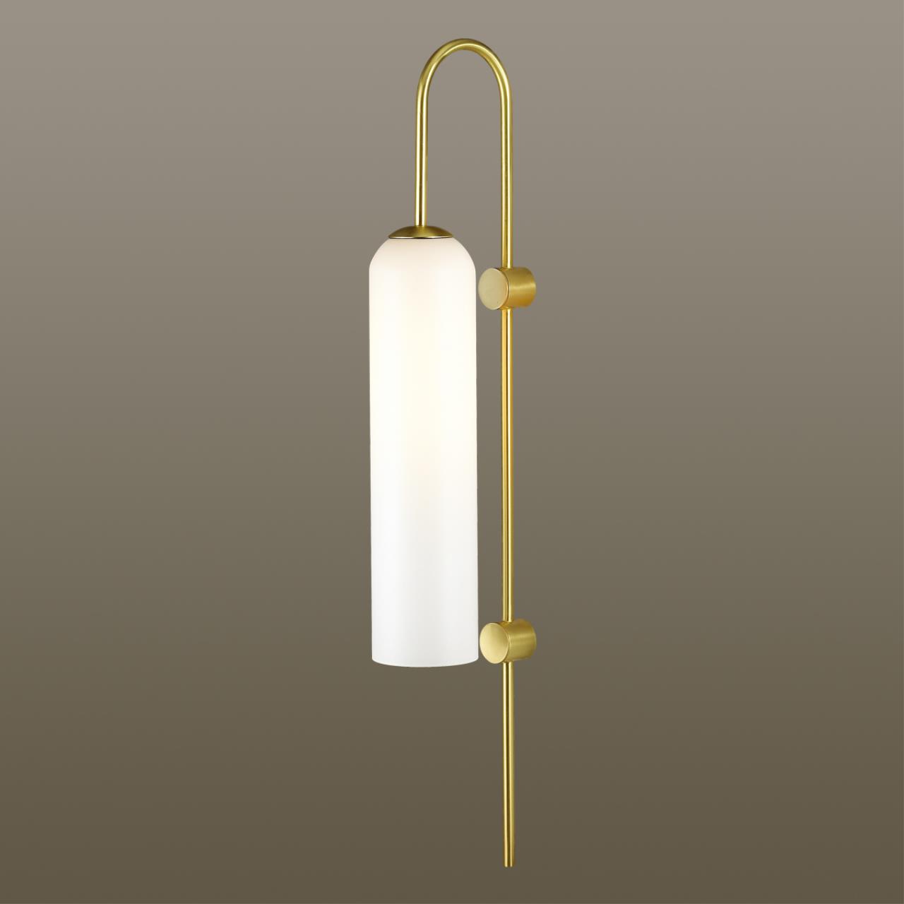 Бра ODEON LIGHT PENDANT VOSTI золотой E27*1 10W плафон белый