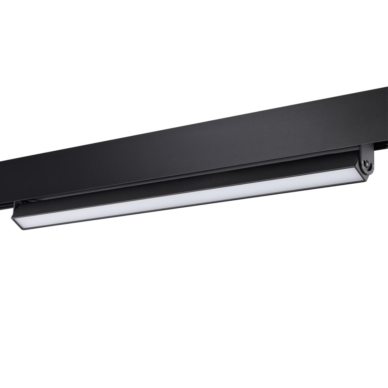 Трековый светильник для низковольного шинопровода NOVOTECH SHINO FLUM черный LED*1 24W 4000К плафон черный