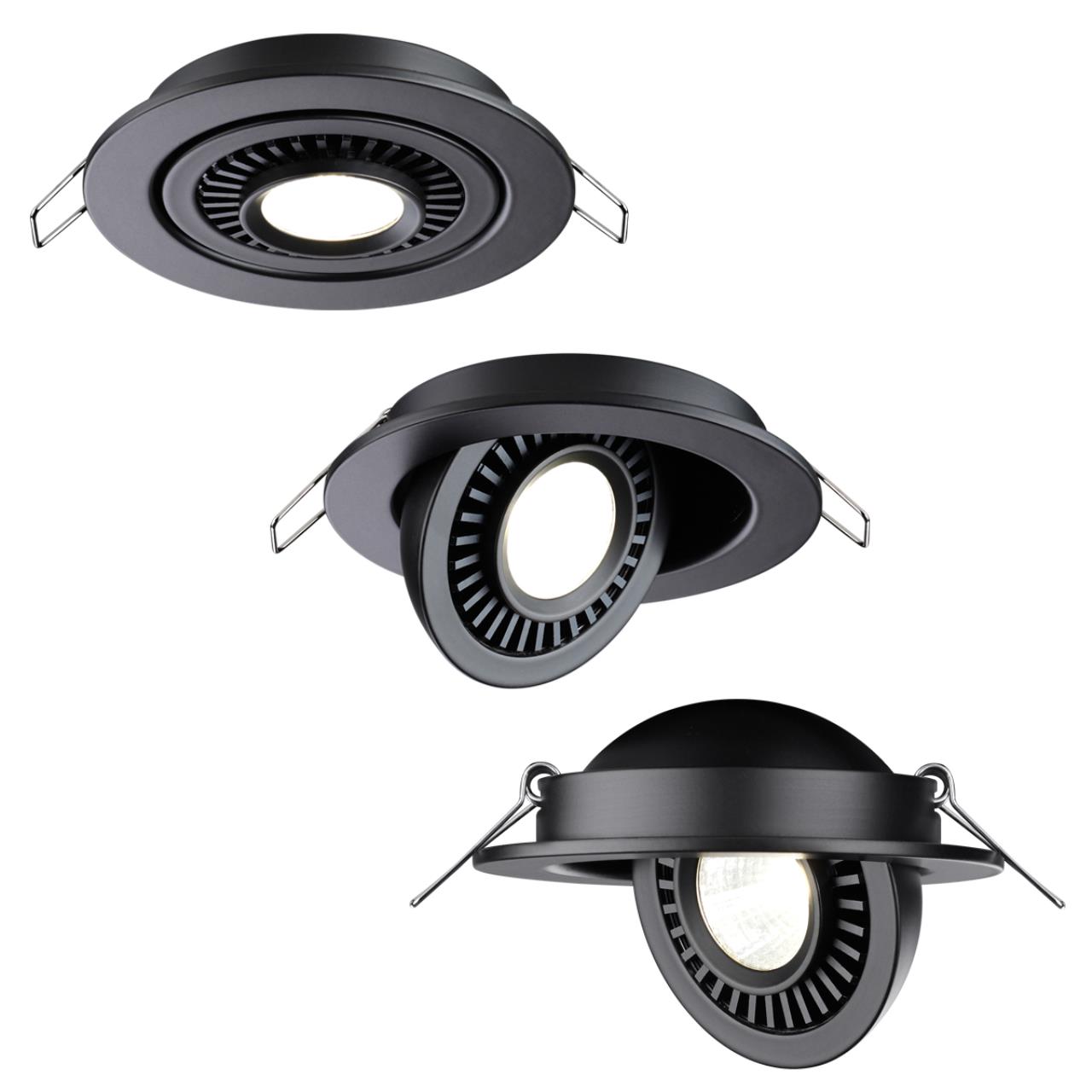 Светильник встраиваемый светодиодный NOVOTECH SPOT GESSO черный LED 9W