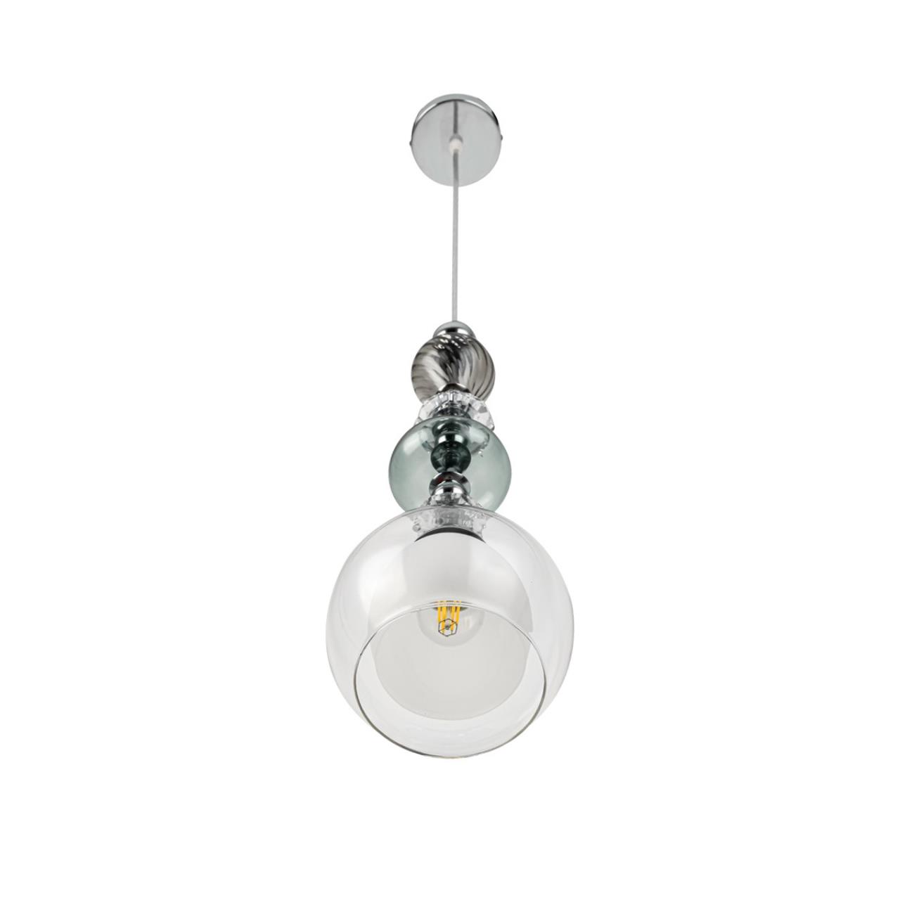 Подвес LUMION MODERNI GANNA хром E27*1 10W плафон белый