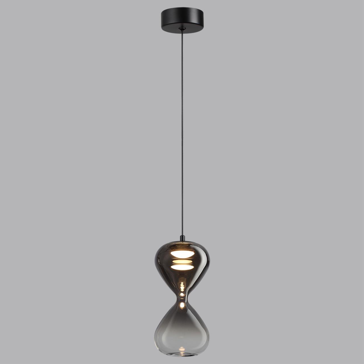 Подвес ODEON LIGHT PENDANT GLESSI черный LED*1 4W 4000К плафон серый