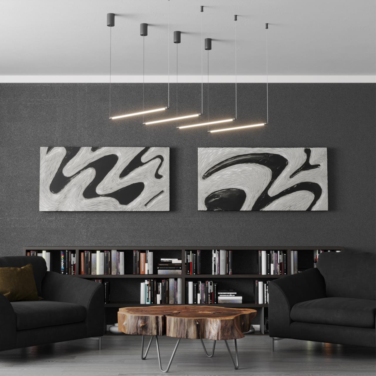 Светильник линейный светодиодный NOVOTECH KONST VITZ черный LED*1 12W 4000К