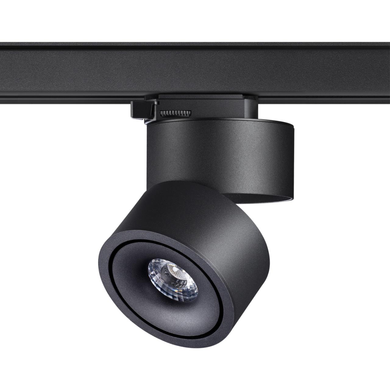 Трехфазный трековый светодиодный светильник NOVOTECH PORT GRODA черный LED*1 15W