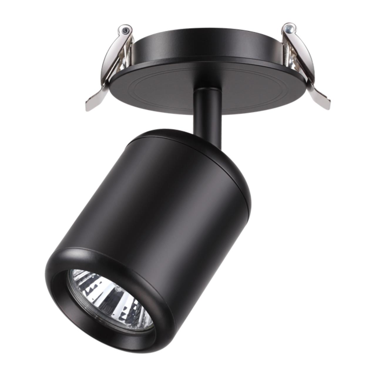 370451 SPOT NT19 316 черный Встраиваемый светильник IP20 GU10 50W 220V PIPE