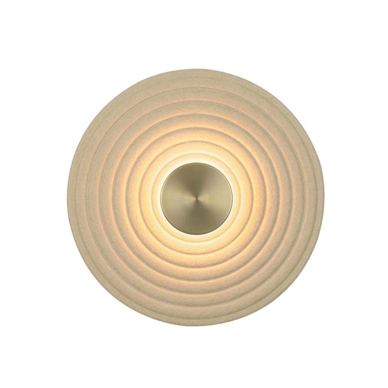 Настенный светильник ODEON LIGHT L-VISION FELT бронзовый LED*1 8W 3000К плафон бежевый
