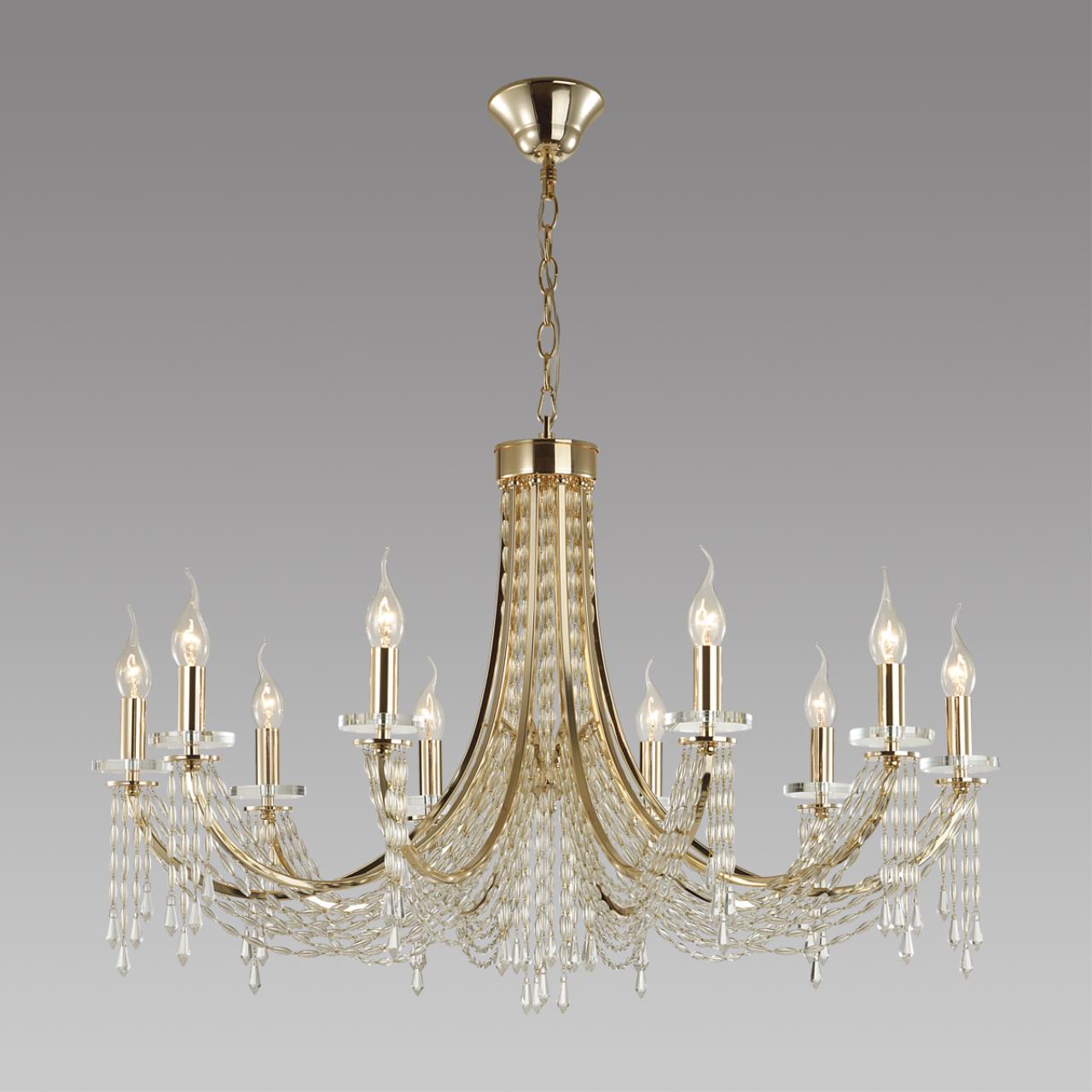 Люстра ODEON LIGHT CLASSIC CAPEL золотой E14*10 10W