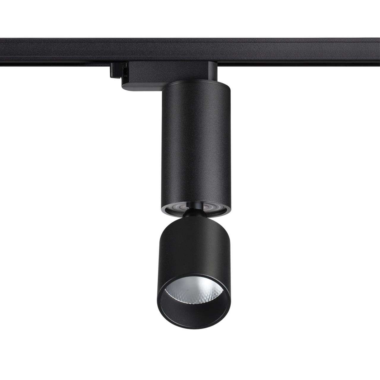 Светильник светодиодный однофазный трехжильный трековый NOVOTECH PORT TUBO черный LED 10W
