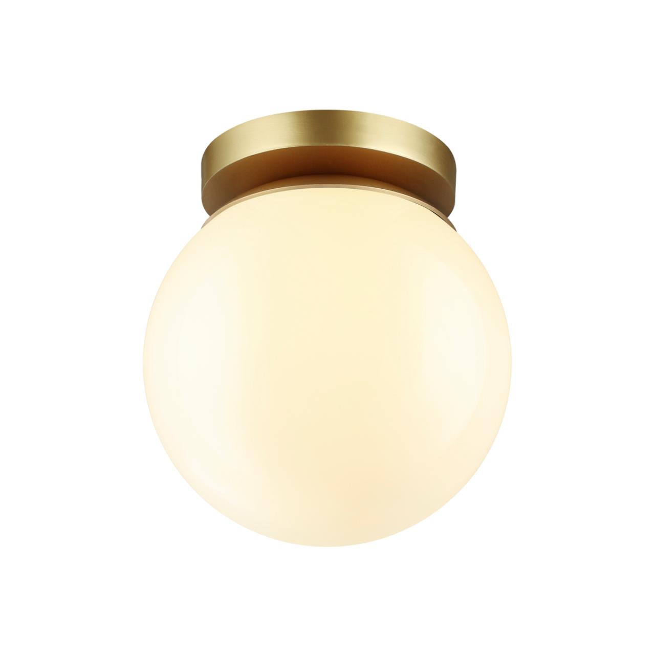 Потолочный накладной светильник ODEON LIGHT HIGHTECH BOSCO золотой E27*1 10W плафон белый