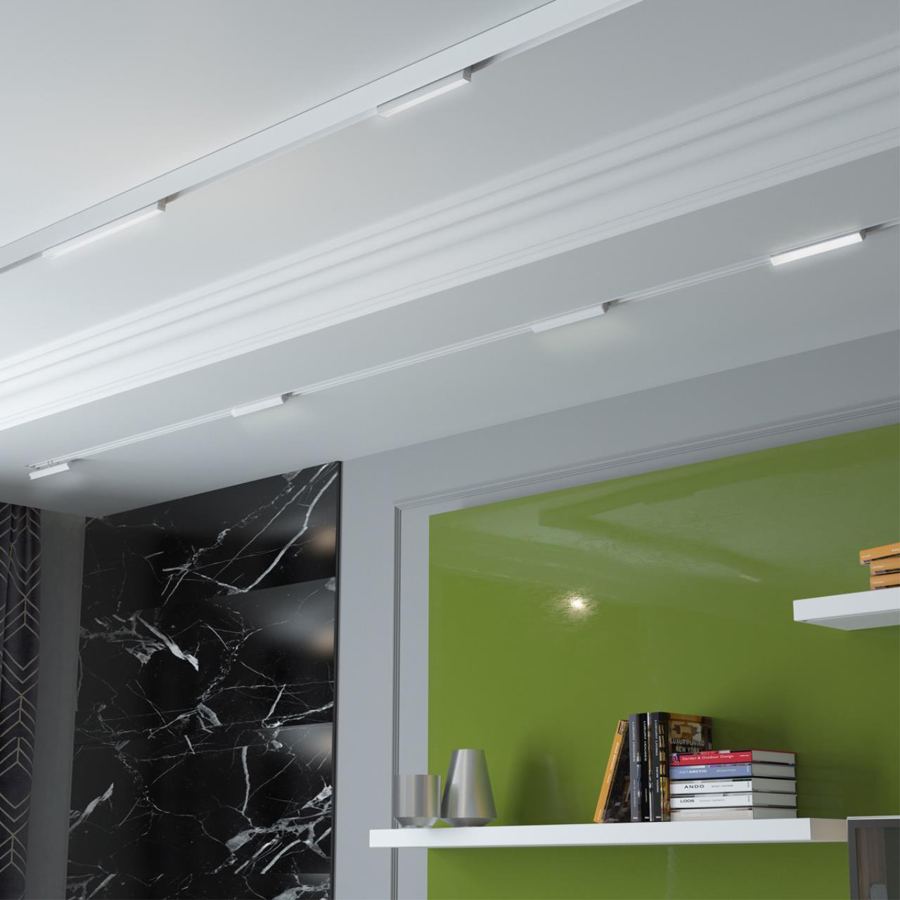 Трековый светильник для низковольного шинопровода NOVOTECH SHINO FLUM белый LED*1 12W 4000К плафон белый