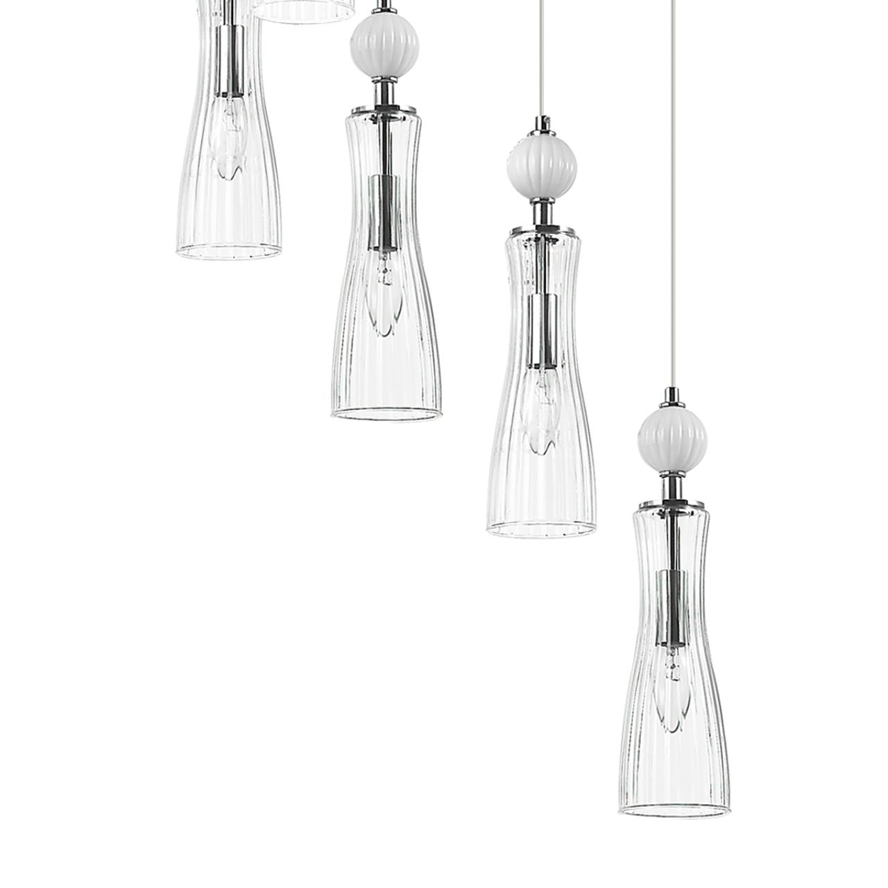 Люстра LUMION NEOCLASSI EMILY хром, белый E14*7 10W