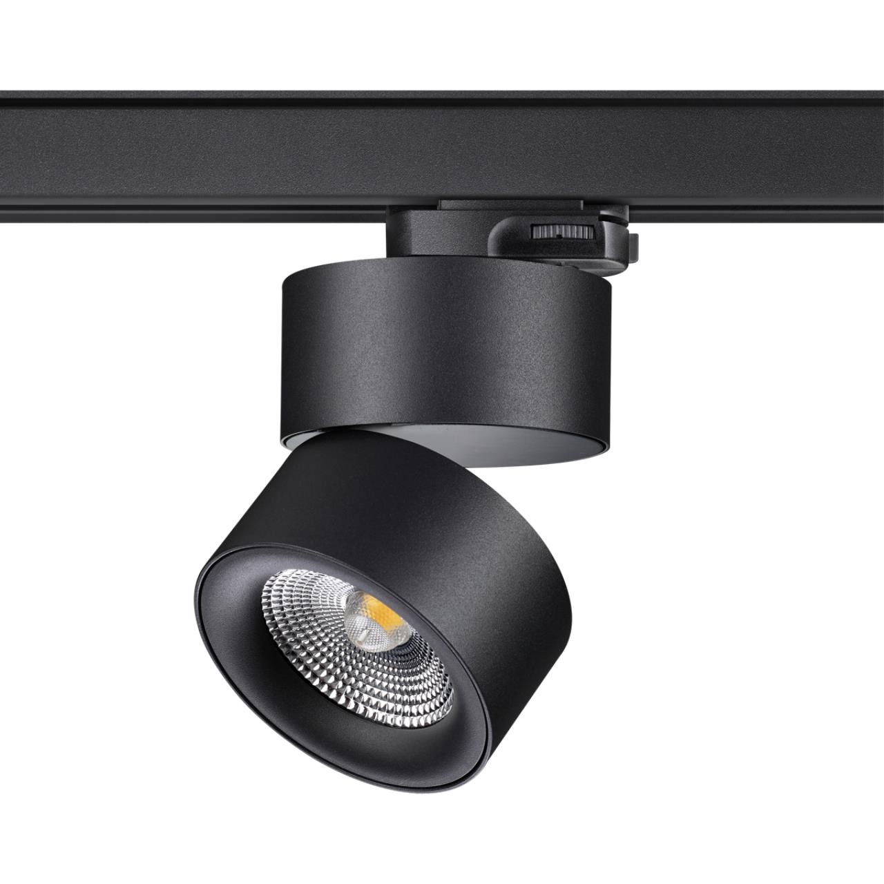 Трехфазный трековый светодиодный светильник NOVOTECH PORT GRODA черный LED*1 25W