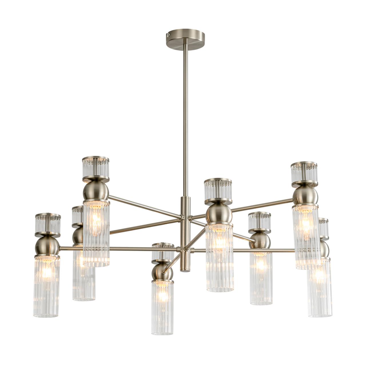 Люстра LUMION MODERNI DENVER никель E14*8 10W