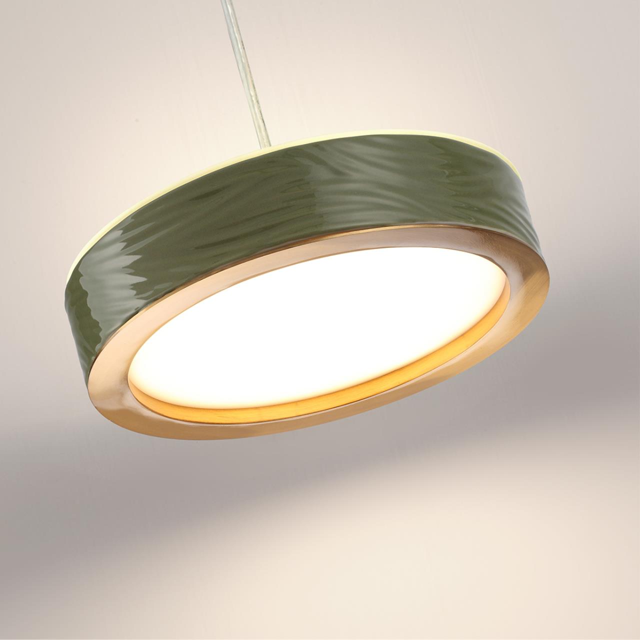 Подвес ODEON LIGHT EXCLUSIVE L-VISION RIVIERA латунь LED*1 32W 2000/3000/4000К плафон белый