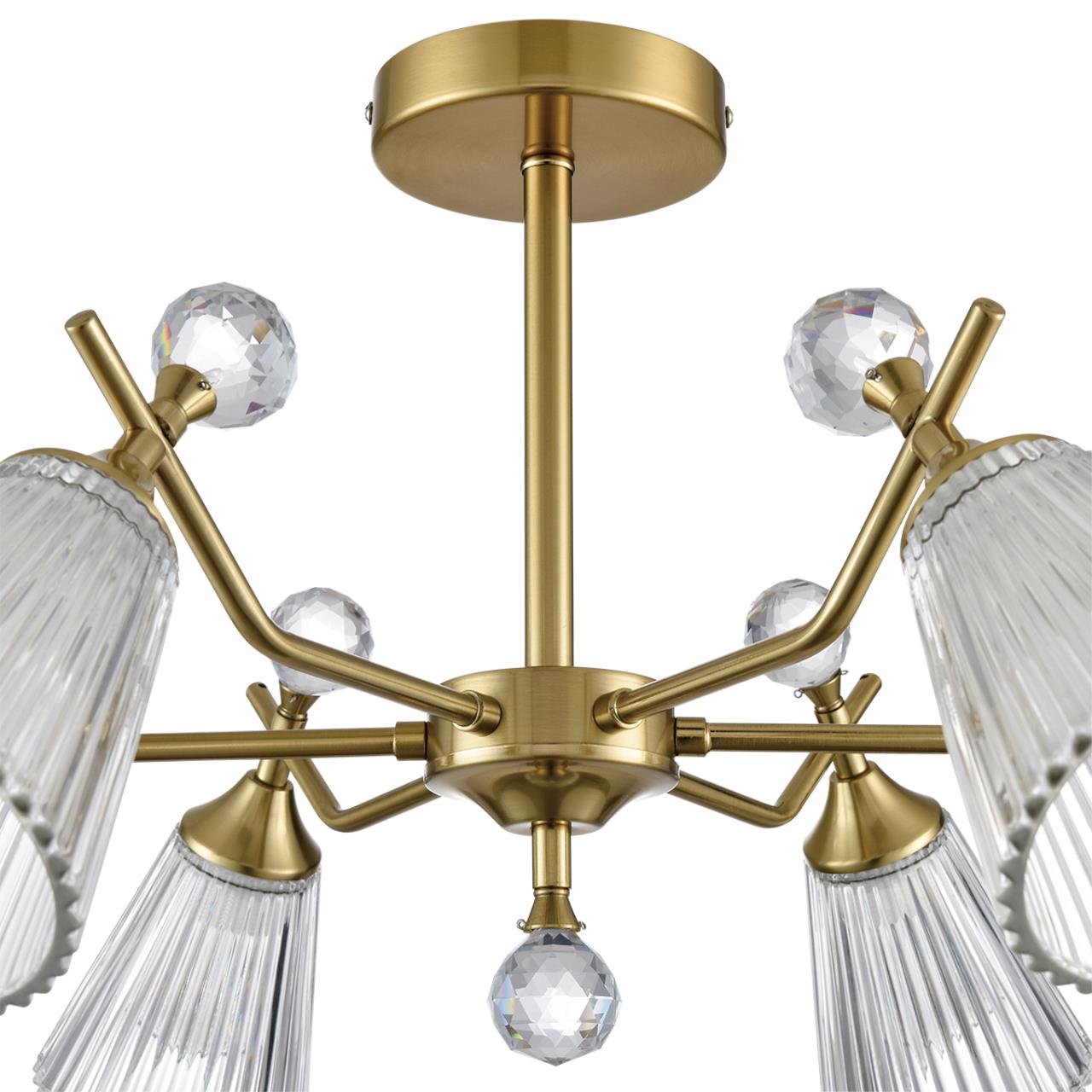 Люстра потолочная LUMION CLASSI AURICA латунь E14*6 10W