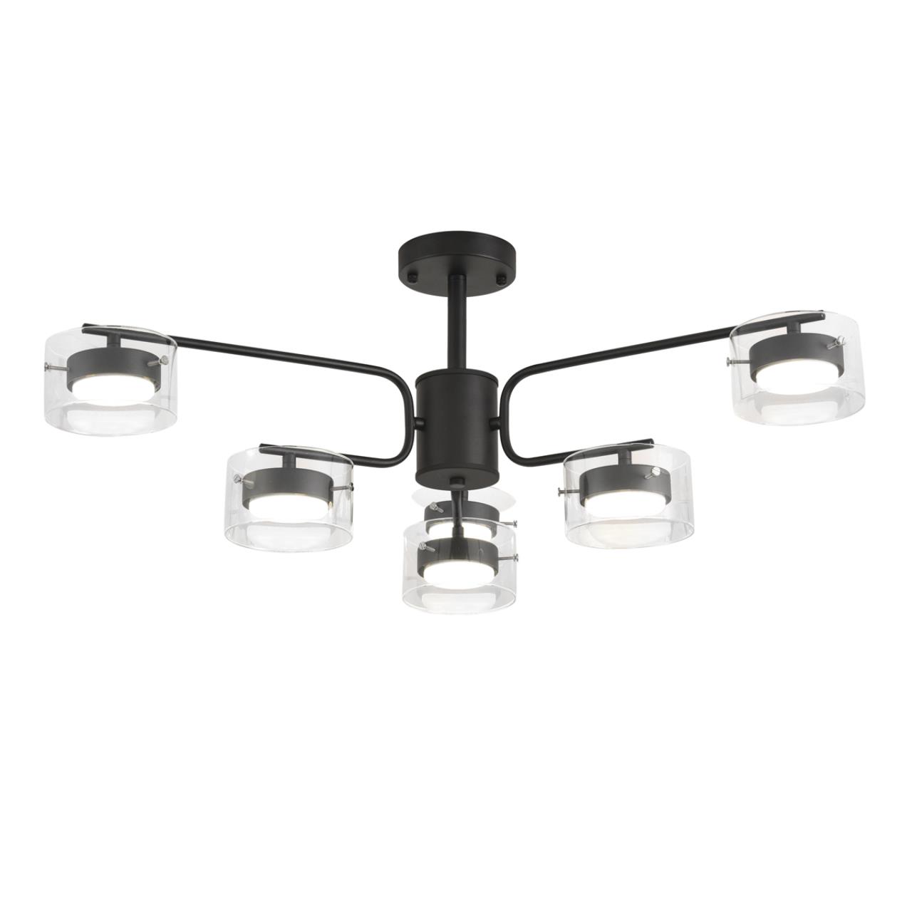 Светильник потолочный LUMION COMFI NATALINA черный GX53*6 10W