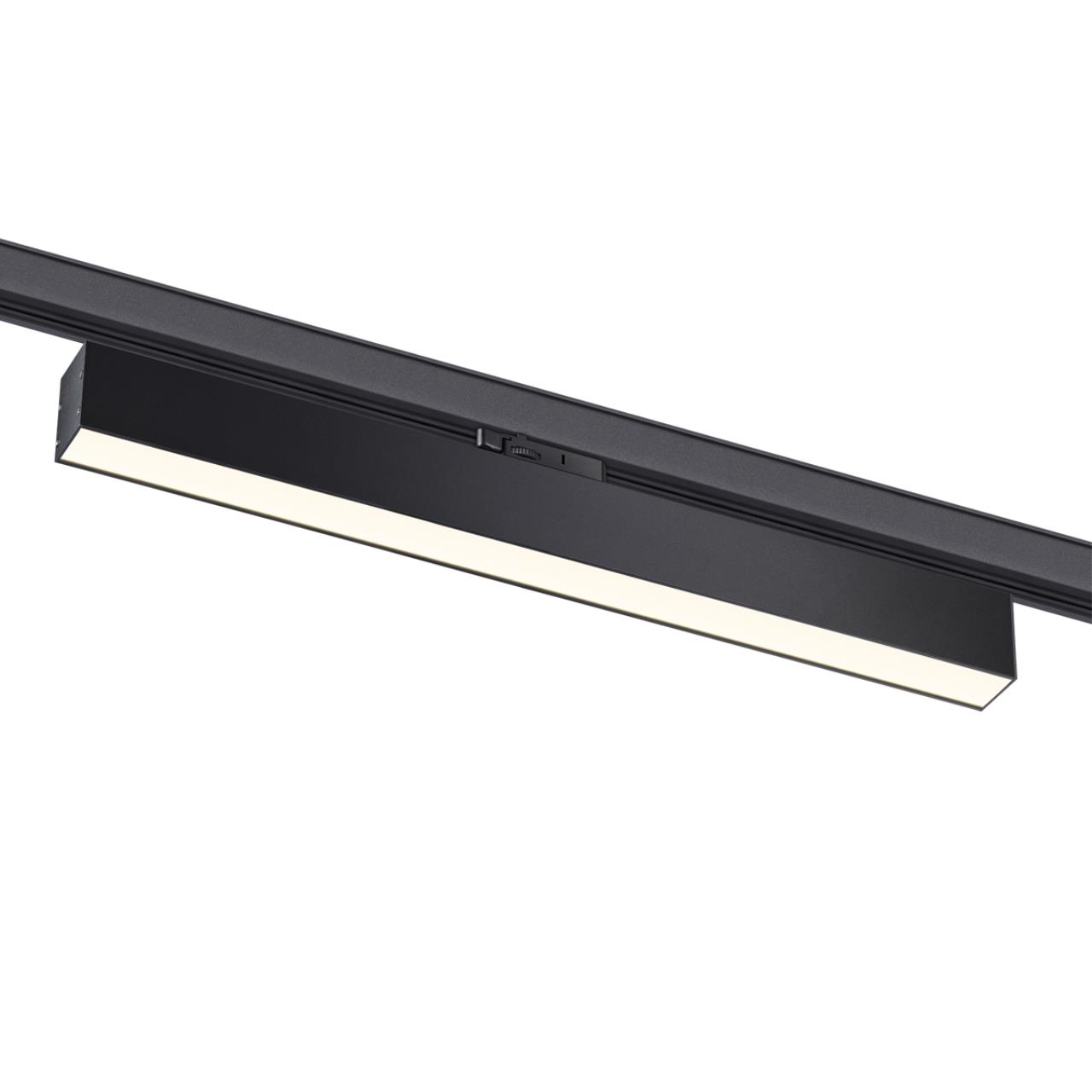 Светильник трехфазный трековый светодиодный NOVOTECH PORT ITER черный LED*1 30W 4000К плафон черный